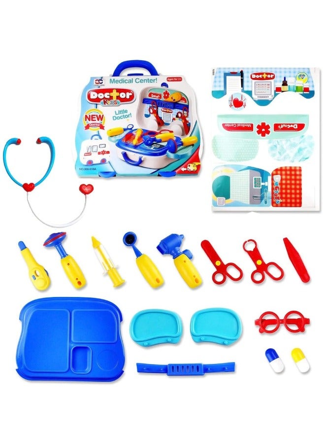 Little Rockz Doctor Play Toy Set with Wheel Carry Case for Kids - Image 4