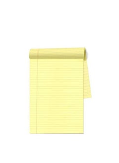 MARKQ Writing Pad 50 Sheets Single line Yellow Legal Notepad, A4 Notebook Sheets for School, College, Office Supplies  - Image 1