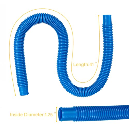 BEWAVE Pool Hose for Above Ground Pools, 3 PACK 1.25" Pool Filter Hoses Accessory Pool Pump Replacement 41 Inch Long with Clamps - Image 3