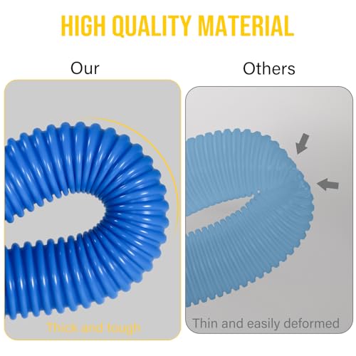 BEWAVE Pool Hose for Above Ground Pools, 3 PACK 1.25" Pool Filter Hoses Accessory Pool Pump Replacement 41 Inch Long with Clamps - Image 4