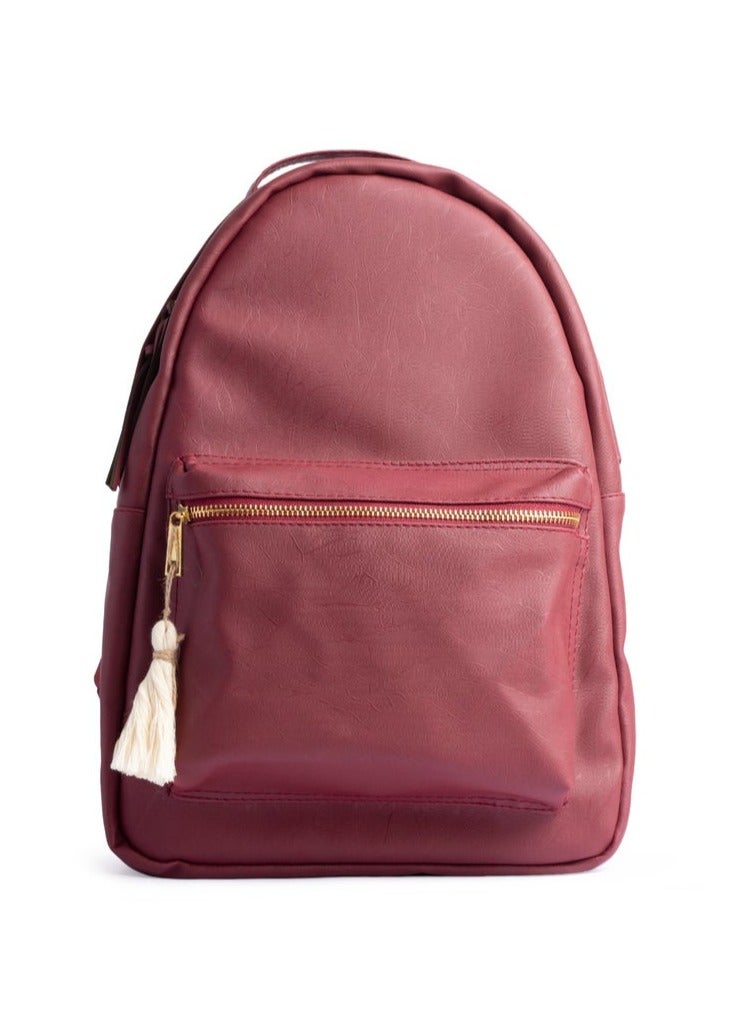 Ar supply Ar Roots Women’s Minimalist Faux Leather Backpack – Chic Textured Everyday Rucksack with Tablet Sleeve & Water Bottle Holder – Lightweight Travel & Commuter Bag – Large Capacity - Image 1