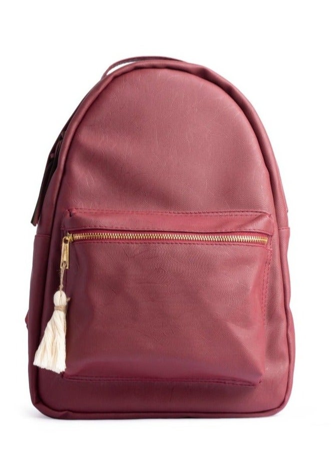 Ar supply AR Roots by Arij Bags | Backpack for Daily Use and University, Suitable for Tablets and Daily Essentials, Medium Size, Main Compartment, Tablet Protection Pocket, Front Pocket and Multiple Inner Pockets (36 × 25 × 11 cm) (Burgundy) - Image 1
