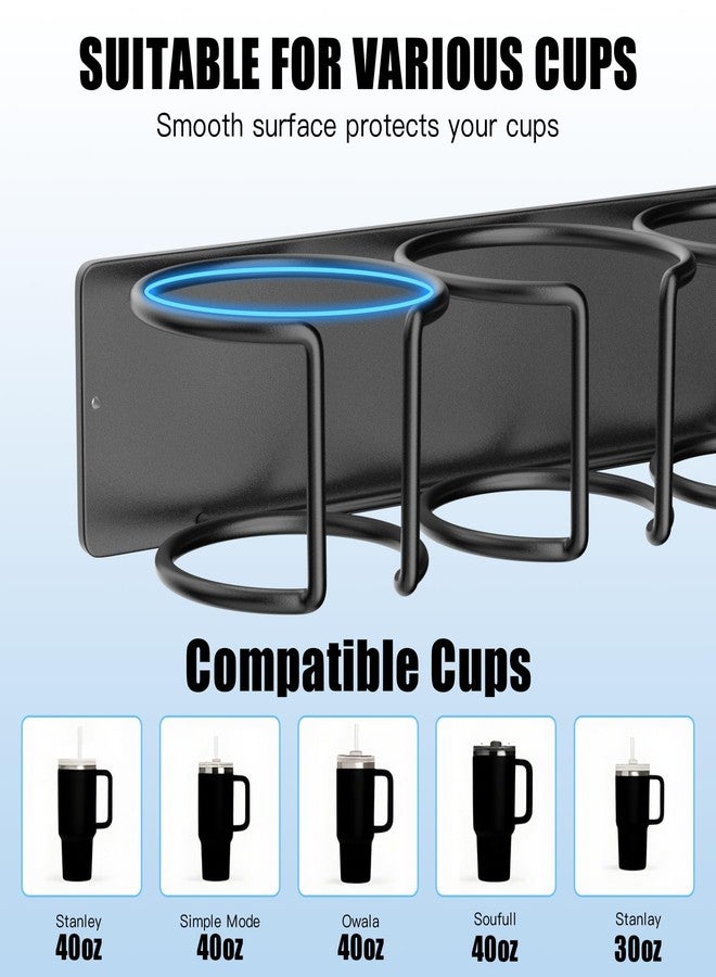 EIPTLOS Magnetic Stanley Cup Holder for Fridge, 2 Pack Tumbler Organizer with Lid Organizer for Stanley 40 oz Stanley Cup Rack Tumbler Holder Storage Water Bottle Storage Organizer for Stanley Cup - Image 3