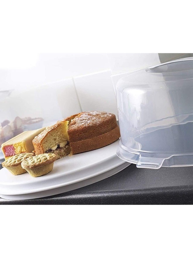 Concept home - Cake Dome Food Saver White/Clear 30cm - Image 1