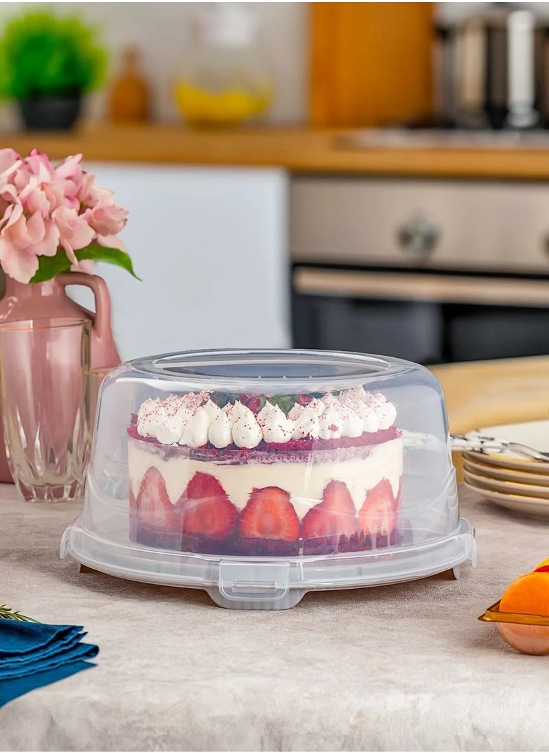 Concept home - Cake Dome Food Saver White/Clear 30cm - Image 1