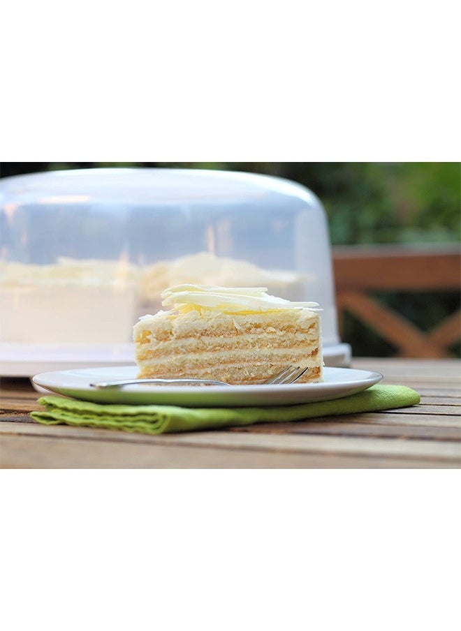 Concept home - Cake Dome Food Saver White/Clear 30cm - Image 1