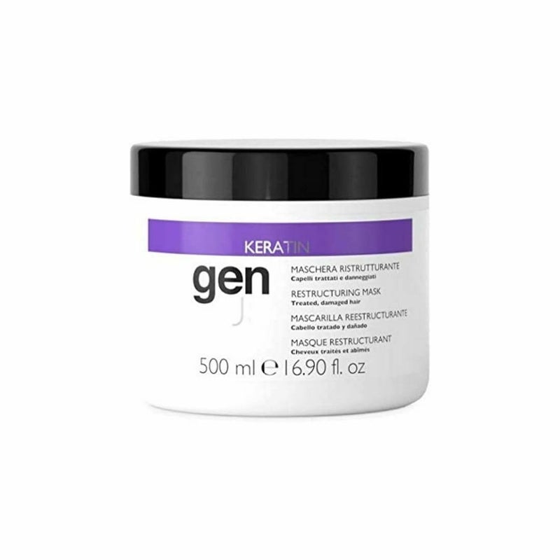 Genus Keratin Restructuring Hair Mask Enriched with Silk Proteins Caviar and Collagen Styling Nourishes and Moisturizes Suitable for All Hair Types  500ml