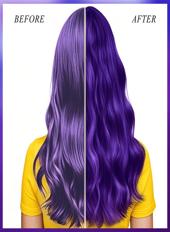 VOLLUCK Color Fresh Mask, 3-in-1 Tint for Vibrant Hair Colours, Colour Mask for All Hair Types (Purple, 150 ml) - Image 2