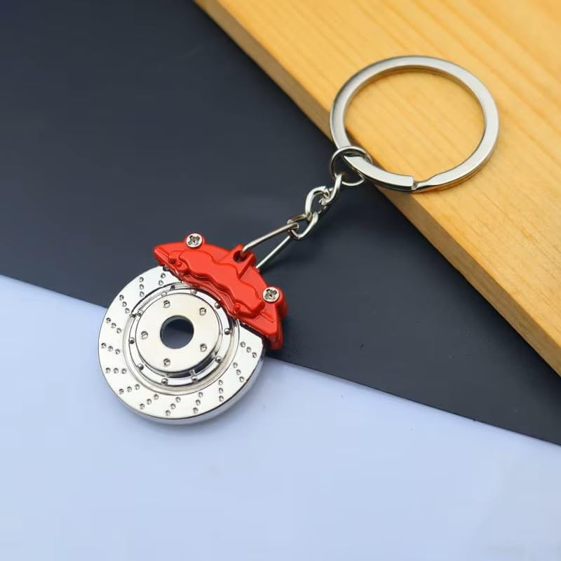 Harts Automotive Brake Disc Keyring with Moving Parts - Red - Image 3