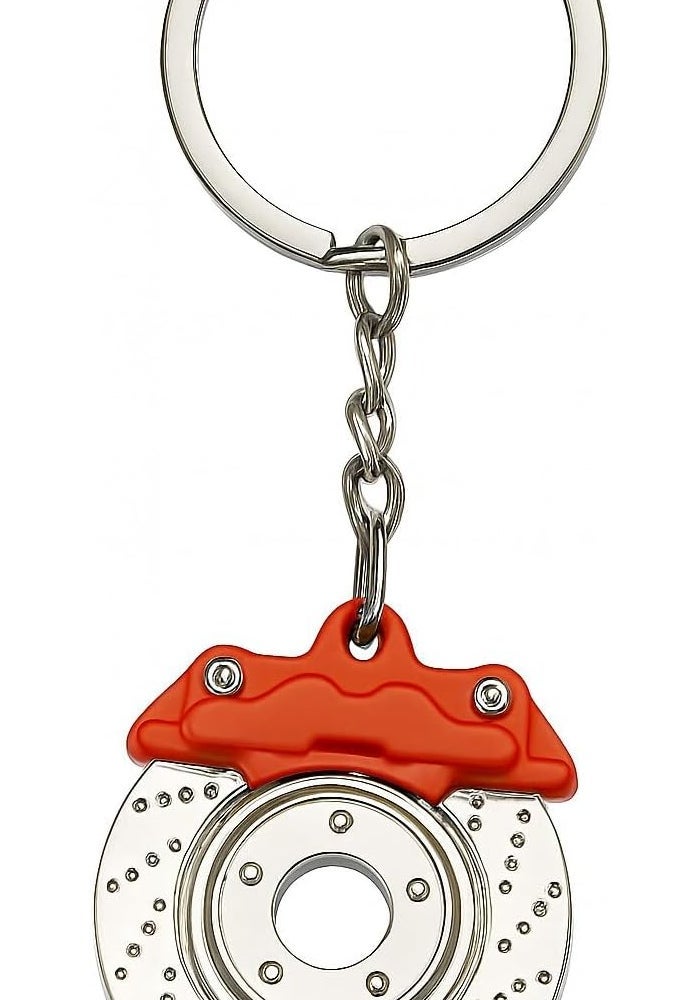 Harts Automotive Brake Disc Keyring with Moving Parts - Red - Image 1