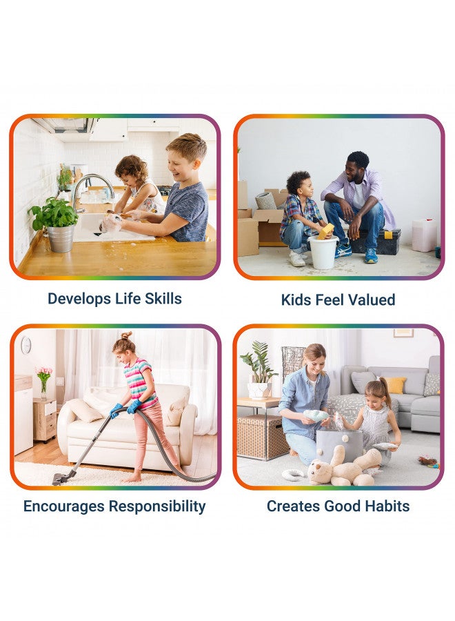 Oyster&Pop Magnetic Chore Charts for Multiple Kids & Adults - 3Pcs Chore Boards with 5 Fine Tip Dry Erase Markers - Behavior Charts - Responsibility & Reward Charts for Family Organization on Your Refrigerator  - Image 3