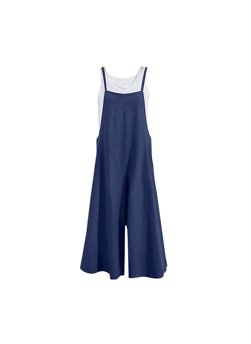 SYOSI - Women’s Jumpsuit Loose Ankle Pants Wide Leg Jumpsuits Baggy Rompers Overalls with Pockets - Image 1