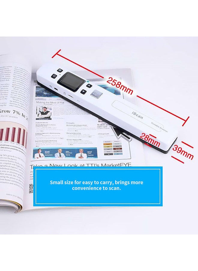 iScan - 1050DPI Portable Scanner Support TF Card Max. 32GB Photo JPEG PDF Color Scanning Receipts Books A4 Document - Image 1