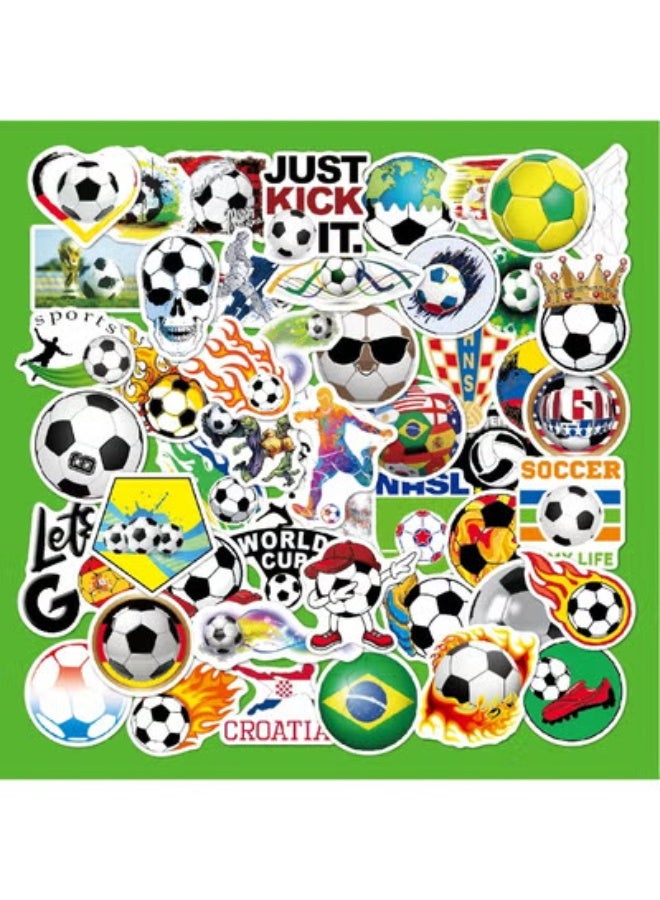 fantasize 50pcs Soccer Stickers for Scrapbooking, Vinyl Waterproof Stickers for Water Bottles, Soccer Team Gifts for Kids Teens Kids Boys Girls - Image 4