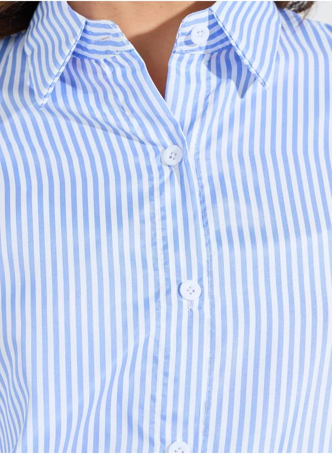 Take Two Oversized Basic Shirt with Button Placket