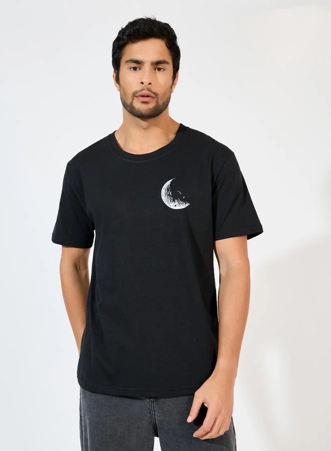 Styli Moon Print Oversized T-Shirt