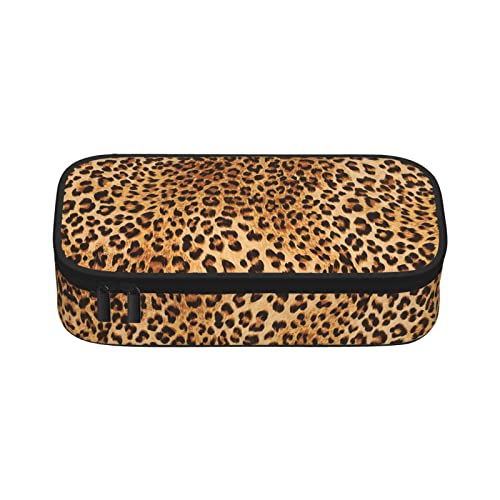 PAUSEBOLL Leopard Print Pencil Case for Girls and Kids Cute Pen Box Pouch Cheetah Print Pencil Bag with Double Zipper, Portable Pencil Pouch for School Office Supplies - Image 2