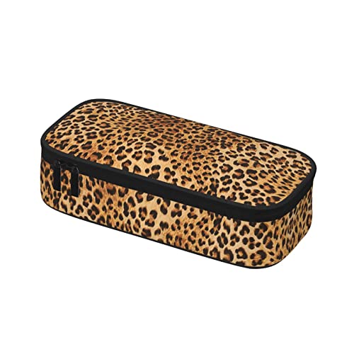PAUSEBOLL Leopard Print Pencil Case for Girls and Kids Cute Pen Box Pouch Cheetah Print Pencil Bag with Double Zipper, Portable Pencil Pouch for School Office Supplies - Image 3