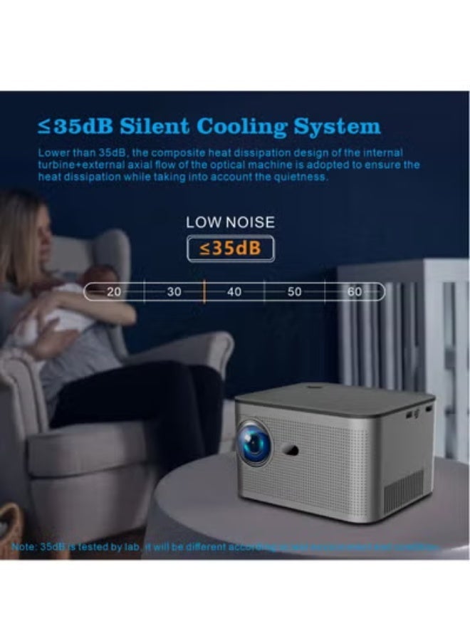 HD 1080P HY350 4K Projector Android 11 Smart TV with 5G/2.4G Dual Wifi, Bluetooth 5.0, Autofocus, 300 ANSI Lumens, Home Cinema, Remote Control, Screen Mirroring, 180° Rotation - Image 5