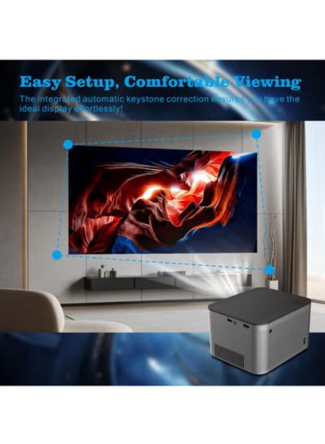 HD 1080P HY350 4K Projector Android 11 Smart TV with 5G/2.4G Dual Wifi, Bluetooth 5.0, Autofocus, 300 ANSI Lumens, Home Cinema, Remote Control, Screen Mirroring, 180° Rotation - Image 4