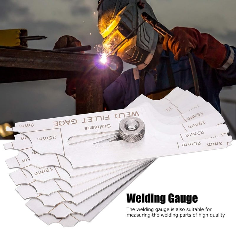 MG11 جسر كام اختبار اللحام مقياس الفولاذ المقاوم للصدأ المهنية بوصة متري الزندي أداة تفتيش لحام - Image 5