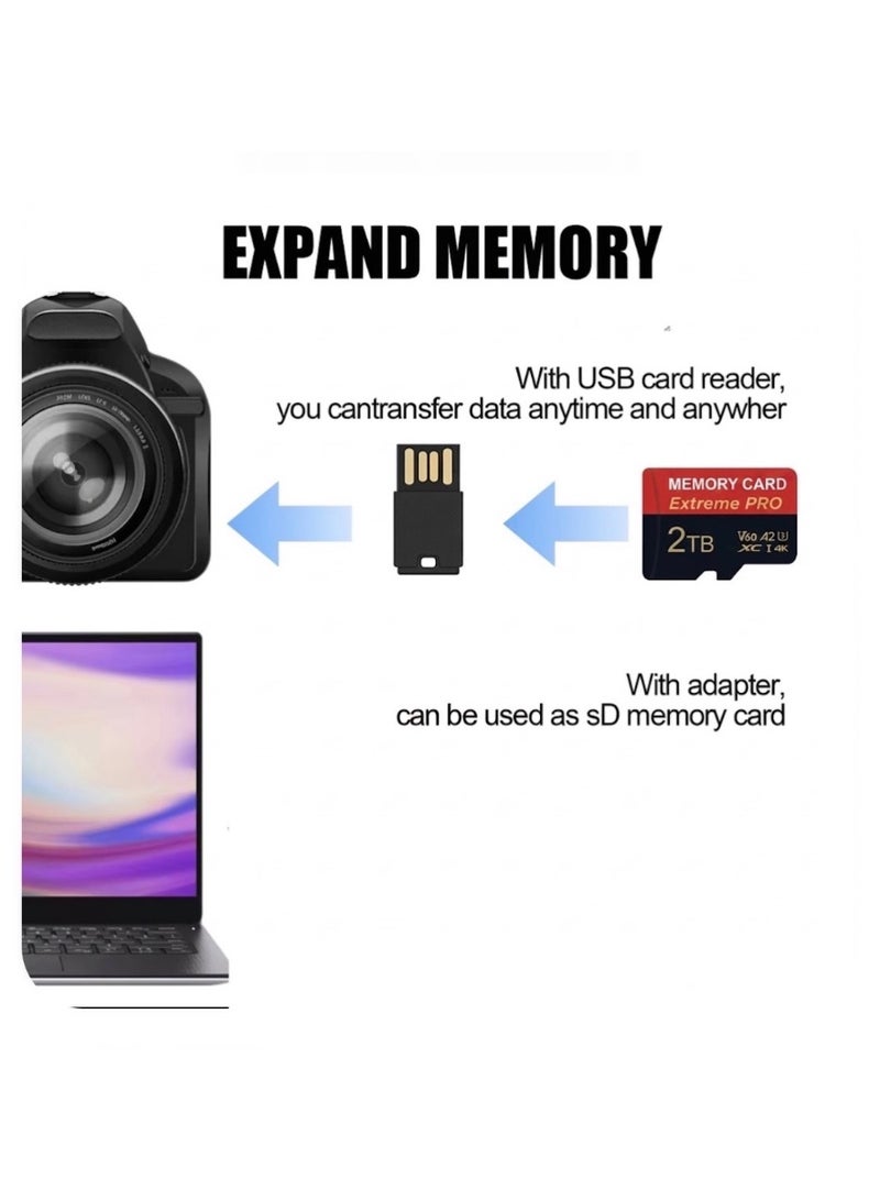 PRO Memory Card 2TB 4K XC1 High Speed Storage for Mobile Tablets, Toys - Image 5