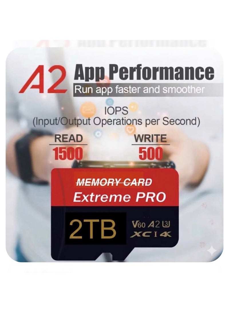PRO Memory Card 2TB 4K XC1 High Speed Storage for Mobile Tablets, Toys - Image 2