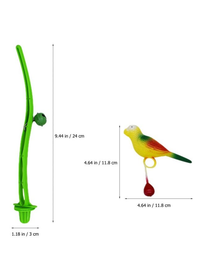 POPETPOP - POPETPOP Swing Bird Model Bird Perch Toy Plastic Bird Cage Stand Simulation Fake Birdcage Toy Parakeets Perch Toy Funny Bird Teasing Toy for Cockatiels Cockatoo Macaw - Image 1