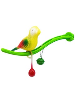 POPETPOP Swing Bird Model Bird Perch Toy Plastic Bird Cage Stand Simulation Fake Birdcage Toy Parakeets Perch Toy Funny Bird Teasing Toy for Cockatiels Cockatoo Macaw