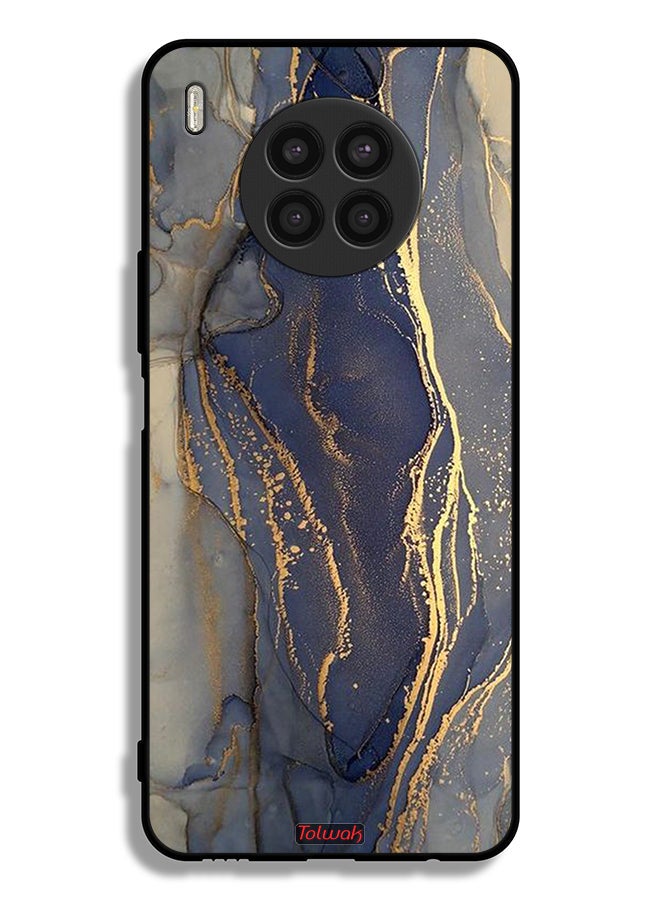 Tolwak Huawei nova 8i Protective Case Cover Gliter Marble Pattern - Image 2