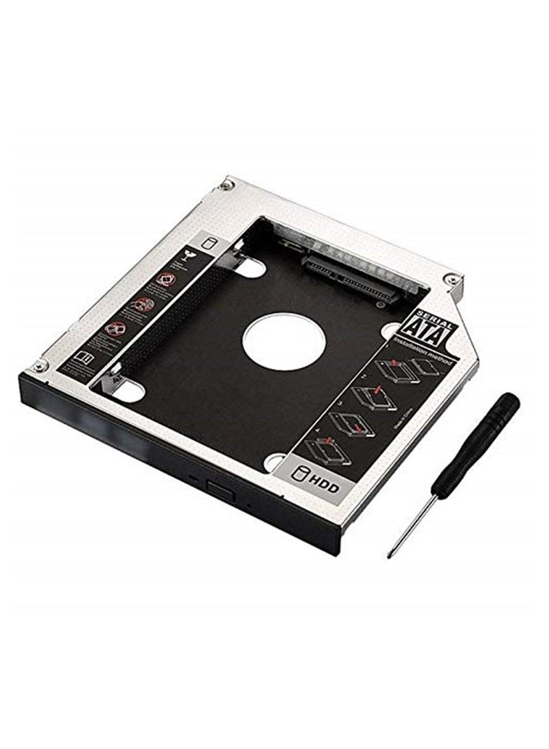 Aluminum SSD HDD 2nd Hard Disk Drive Caddy Case Adapter for Universal Laptop CD/DVD-ROM Optical Bay - 12.7mm  - Image 2
