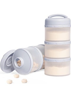 Termichy Termichy Stackable Formula Dispenser Portable Milk Powder Container, 2 Pack, Grey  - Image 1