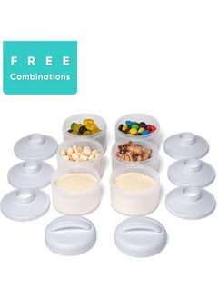 Termichy Termichy Stackable Formula Dispenser Portable Milk Powder Container, 2 Pack, Grey  - Image 3
