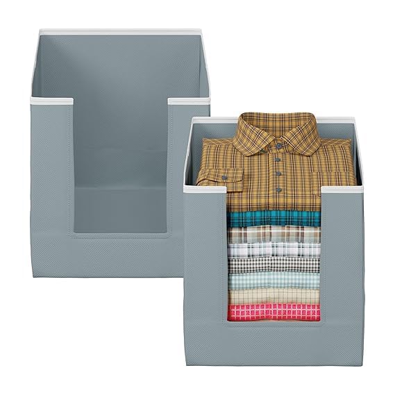 BB BACKBENCHERS Clothes Organizer Non-Woven Fabric for Wardrobe/Foldable Cupboard Storage Boxes/Rectangular Almirah Organizers for Shirts/Pants/T-Shirts/Dress/Jeans (SHIRT COVER 002) - Image 4