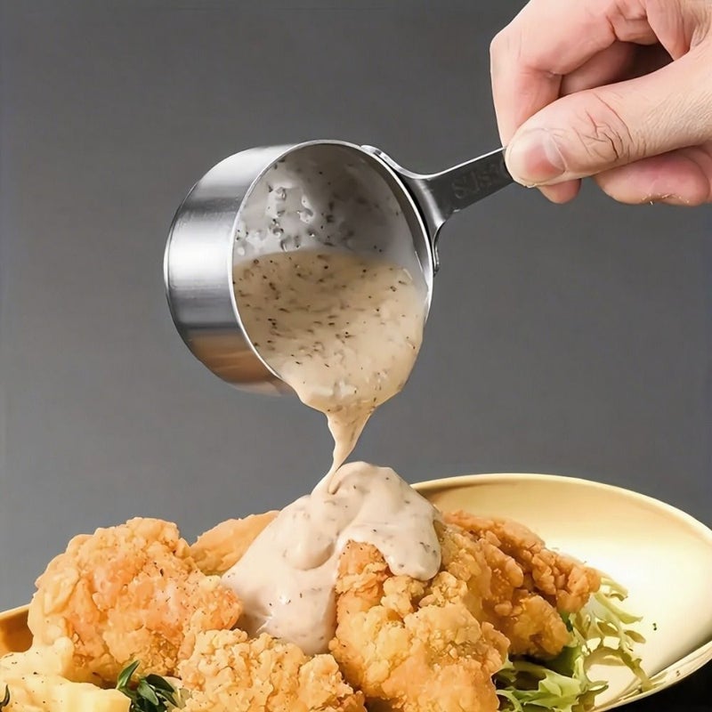 2pcs Silvery Stainless Steel Mini Sauce Pans for Melting Warming Kitchen Essentials - Image 4