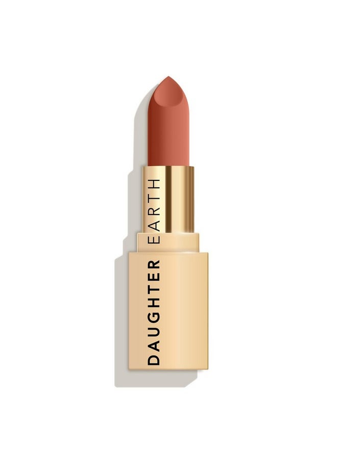DAUGHTER EARTH - Midnight Mocha Natural Lipstick | Vegan Plant Based Highly Pigmented Lightweight Lip Color | Long Lasting Creamy Velvet Phytonutrient Lip Stick With Vitamin E & Bakuchiol | Natural With Uv Protection | 4G - Image 1