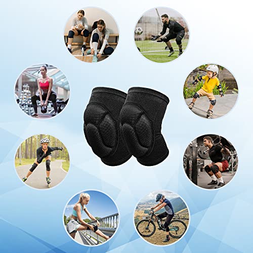 Street27® Extra Thick Protective Knee Pads for Men Women, Anti-Slip Collision Avoidance Kneepads with Thick EVA Foam, Knee Pain Pads Safety Guard for Running, Dancing, Gym - 1 Pair (Medium) - Image 4