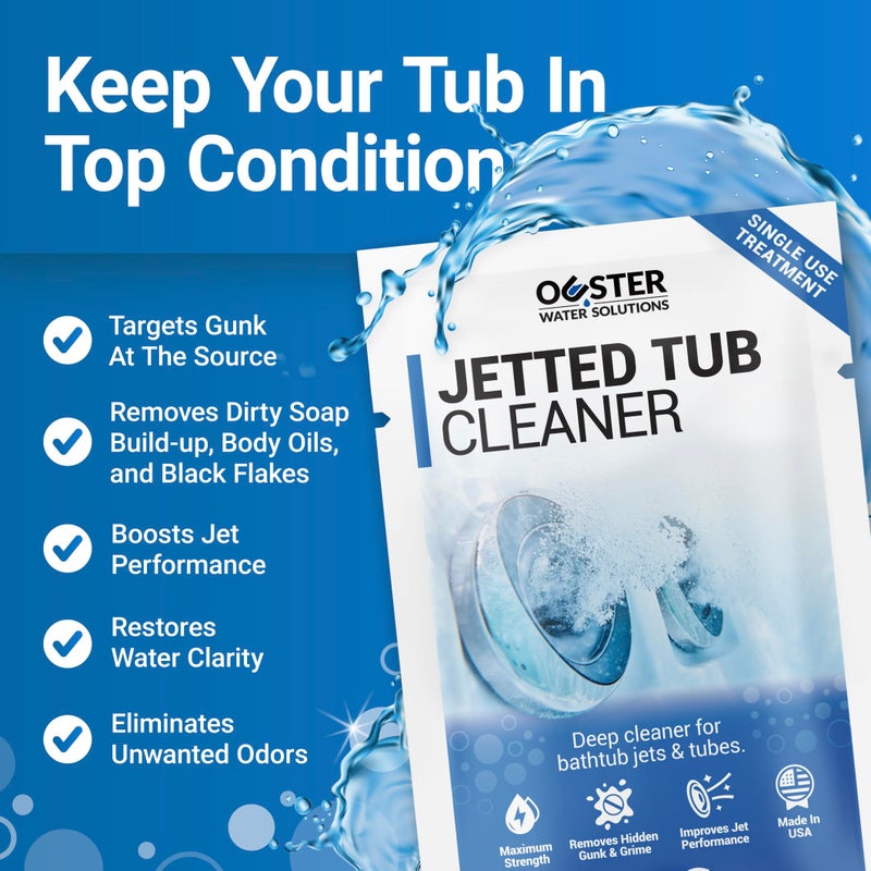 Bio Ouster Jetted Tub Cleaner Kit - Jet and Jacuzzi Tub Cleaner for Jets, Tubes, and Bathtubs - Includes Microfiber Towel - Professional Grade Formula, Made in USA (Kit) - Image 2