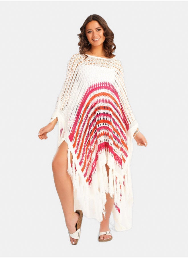 Clue Trico Poncho with Fringes  - Image 1