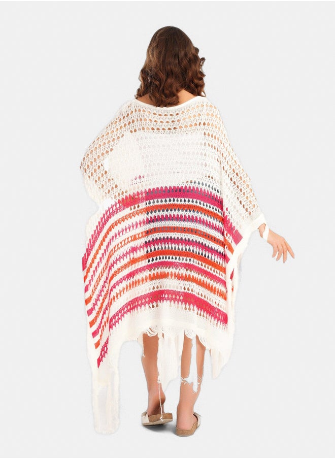 Clue Trico Poncho with Fringes  - Image 2