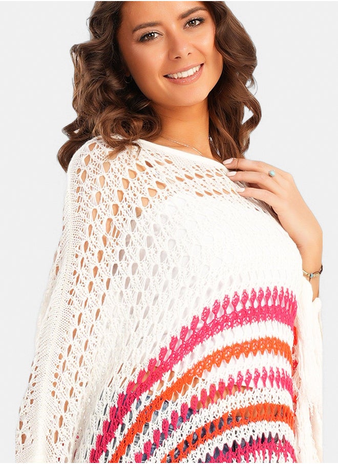 Clue Trico Poncho with Fringes  - Image 3