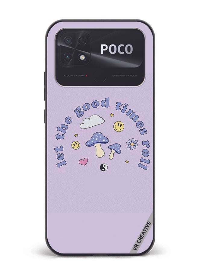 VR CREATIVE Protective Case Cover For Xiaomi Poco C40 Let The Good Ttimes Roll Design Multicolour - Image 1