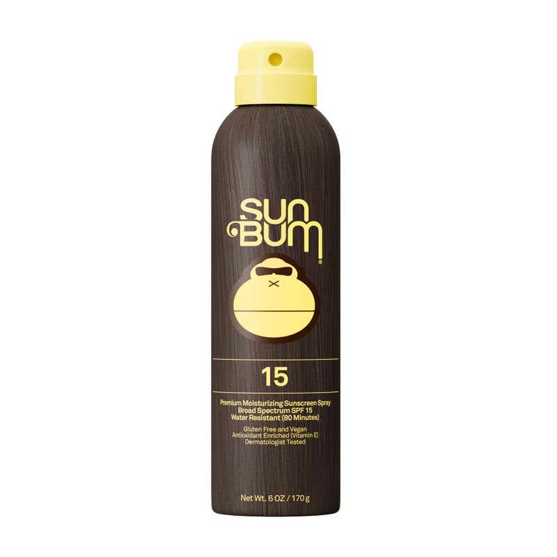 Sun Bum سبراي واقي الشمس الأصلي SPF 15 من صن بوم  بخاخ للجسم  واقي شمس مرطب مع فيتامين E  متوافق مع قانون هاواي 104  خالي من أوكتينوكات  وأوكسي بنزون  6 أونصات - Image 2