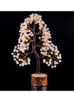 Crocon Rose Quartz Tree - Gemstone Tree - Artificial Tree - Round Pearl Beads - Crystal Tree of Life - Feng Shui Decor - Crystal Gift - Pink Quartz - Home Decoration - Chakra Decor - Gem Tree - Handmade Gift  - Image 5