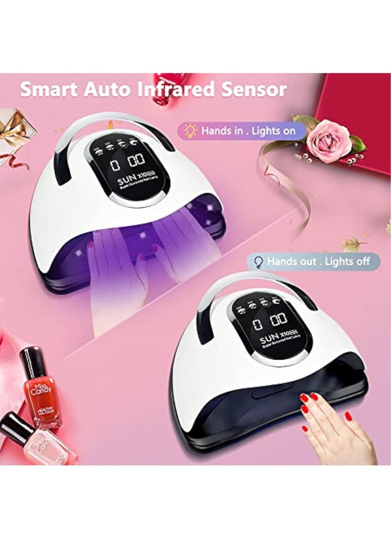 إيفرين مصباح أظافر UV LED احترافي بقدرة 280 واط Max لتجفيف طلاء الأظافر بسرعة مع 66 كرة مستشعر تلقائي و4 إعدادات للوقت وشاشة LCD للاستخدام في الصالونات والمنزل وأدوات تصميم فن الأظافر - Image 3