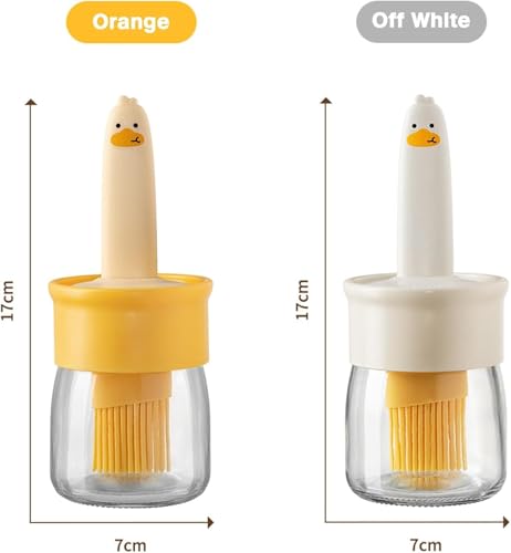 PHLYPONN 200ml Oil Bottle with Silicone Brush Cute Duck Basting Brush with Container – Silicone Cooking Brush for Oil, Butter, BBQ, and Pastry | Easy Grip, BPA-Free - Image 3