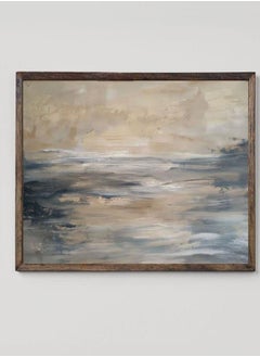 Gray, Beige and Blue Coastal Beach Wall Art, Soft Toned Art, Golden Beige and blue Abstract, Living Room Printable Art, Digital Download