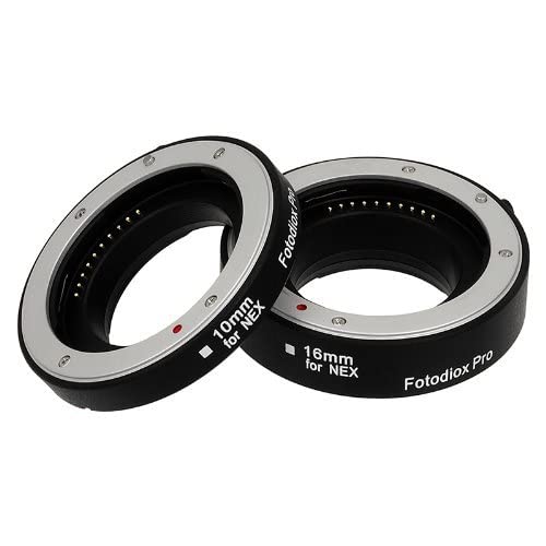 Fotodiox Pro Automatic Macro Extension Tube Kit for Sony E-Mount (NEX) Mirrorless Camera System with Auto Focus (AF) and TTL auto Exposure for Extreme Close-up (10mm, 16mm) - Image 2