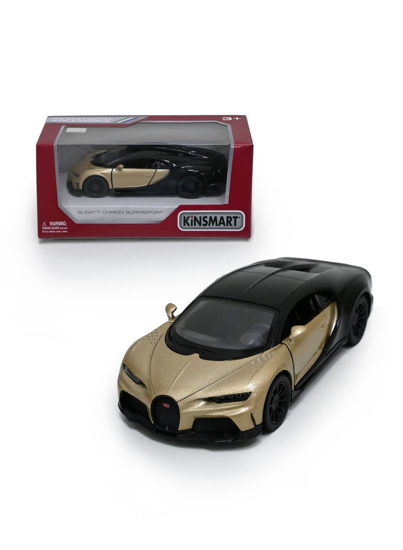 Kinsmart Bugatti Chiron Super sport Car Die Cast Metal Doors Openable Pull Back Action Toy - Image 1