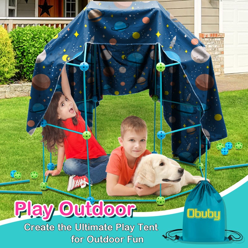 Obuby Kids Fort Building Kit 120 Pieces Construction STEM Toys for 5 6 7 8 9 10 11 12 Years Old Boys and Girls Ultimate Forts Builder Gift Build DIY Educational Learning Toy for Indoor & Outdoor - Image 3